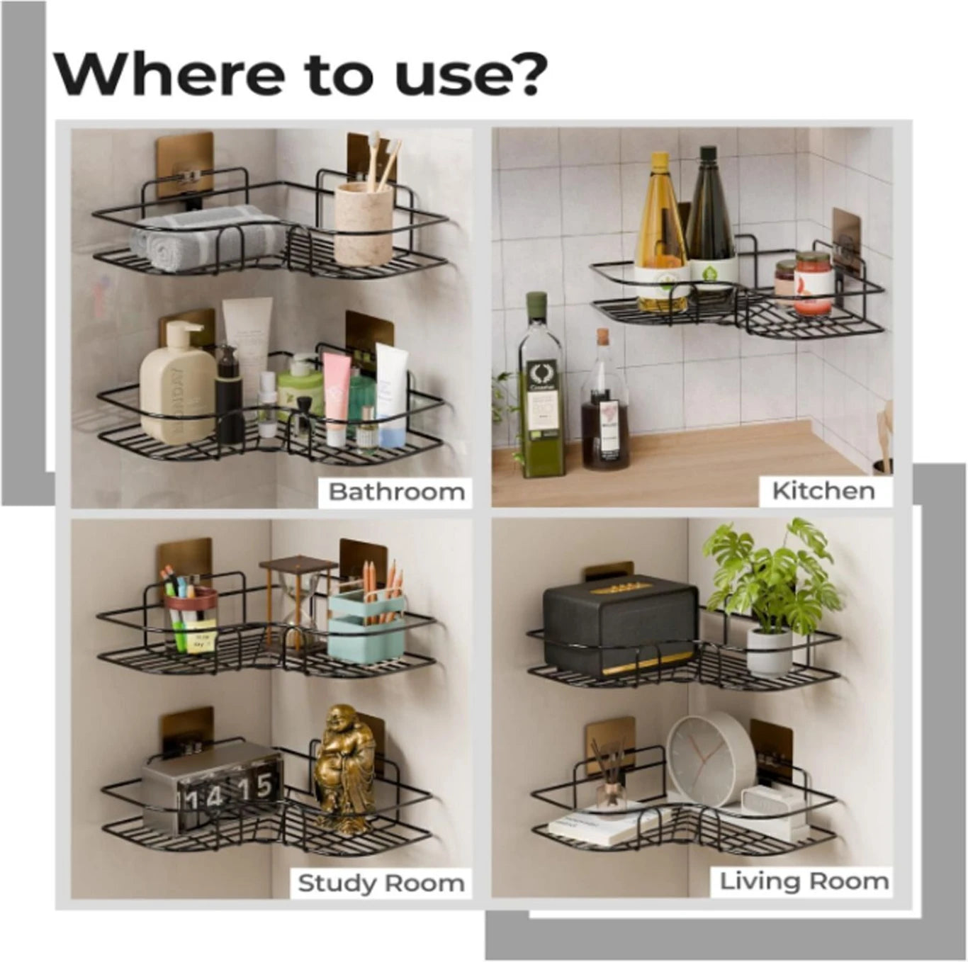 Multi-Purpose Corner Shelf